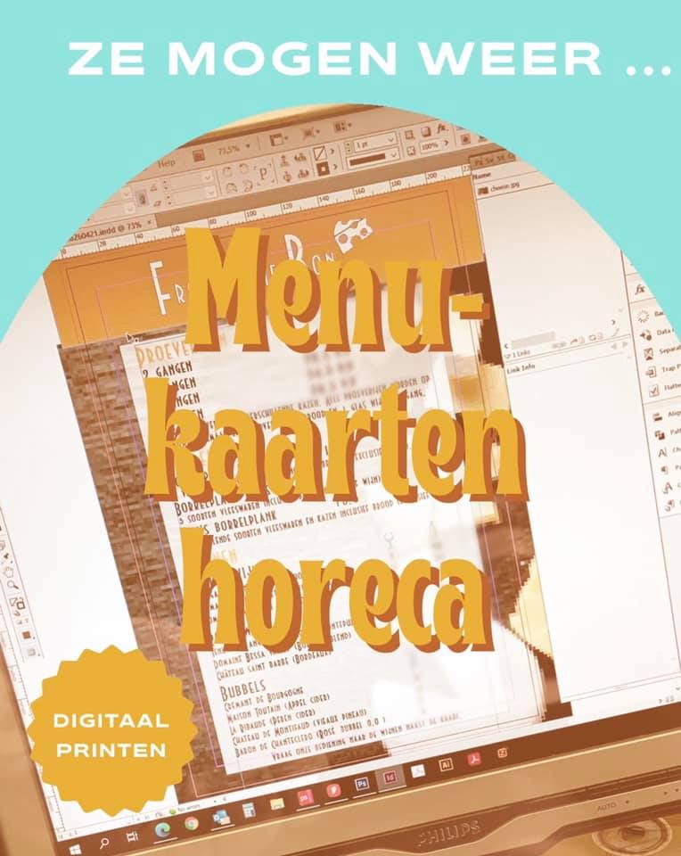 digitaal printen menukaarten