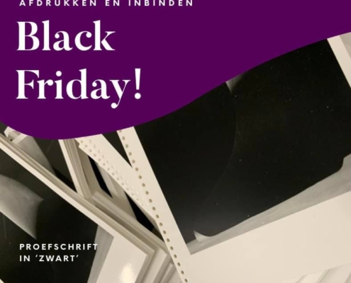Black-Friday proefschrift zwartwit afdrukken inbinden