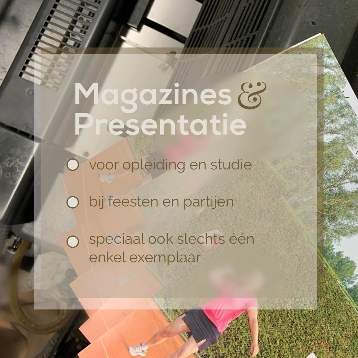 magazine presentatie digitaal print nieten lumback