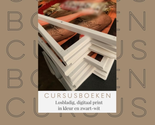 cursusboek losbladig digitaal print kleur zwart-wit