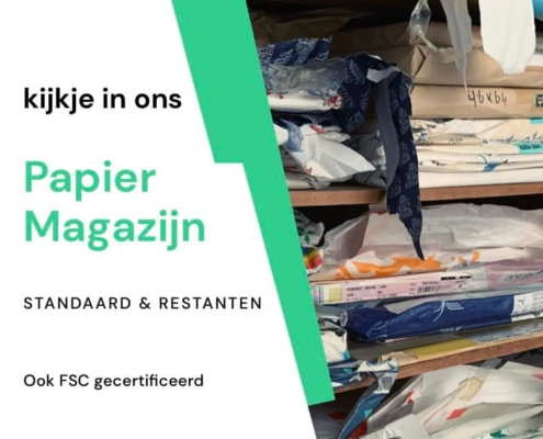 papiermagazijn papiersoorten restanten voorraad FSC