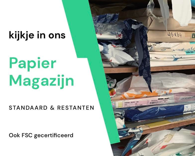 papiermagazijn papiersoorten restanten voorraad FSC