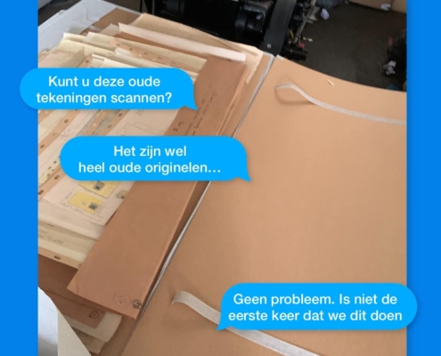 scannen grootformaat bouwtekeningen archief