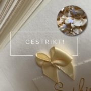 Oud Hollands geboortekaartje plakstrikje naamkaartje