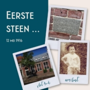 12 mei 1916 eerste steen drukkerij op Vliet 4a