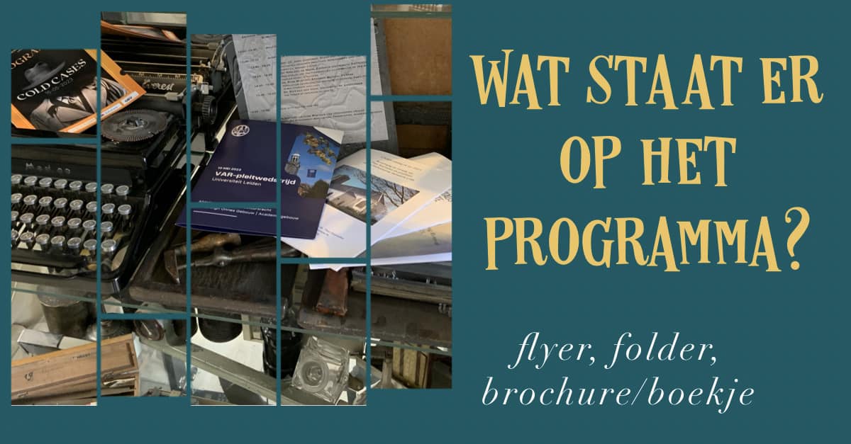 printen van programmaboekjes -flyers -folders zwartwit en kleur