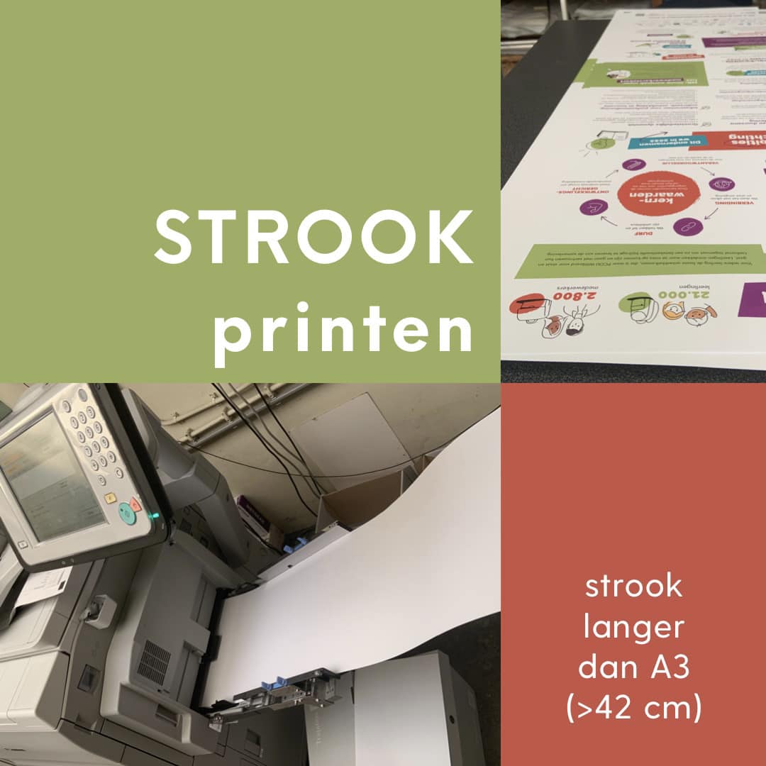 digitaal print van stroken op A4/A3-printer