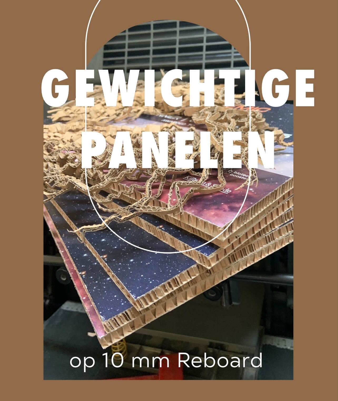 panelen op reboard of opplakken op foam of karton