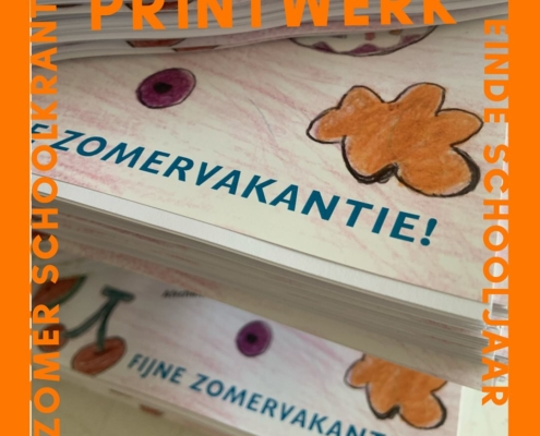 printwerk zomervakantie:"schoolkrant, jaarboek, schoolkalender