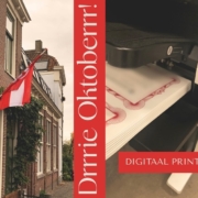 drie oktober leidens ontzet digitaal print zwart kleur