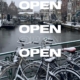 open met sneeuw